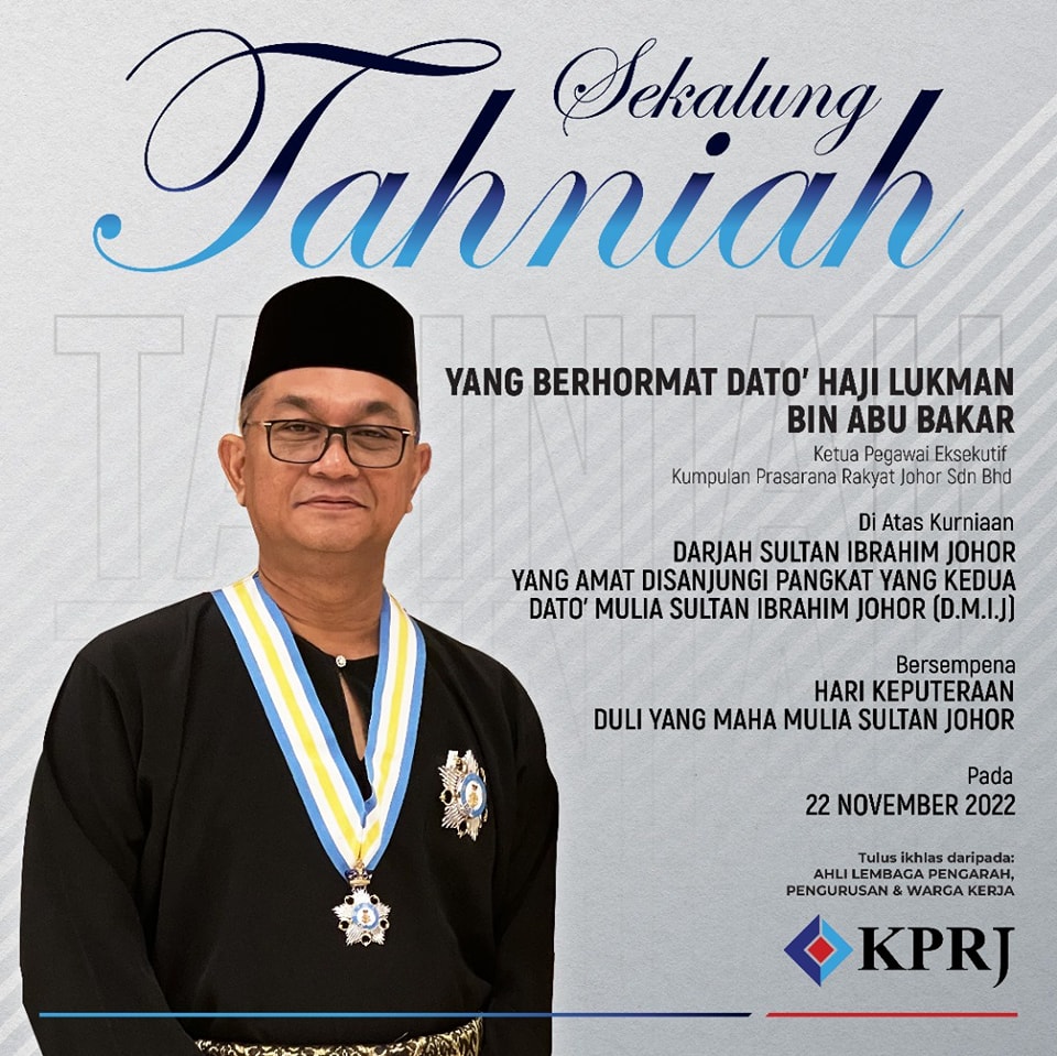 Congratulations, Yang Berhormat Dato’ Lukman Abu Bakar!